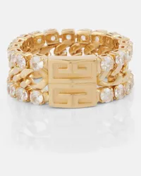 Givenchy Anello 4G Crystal Oro