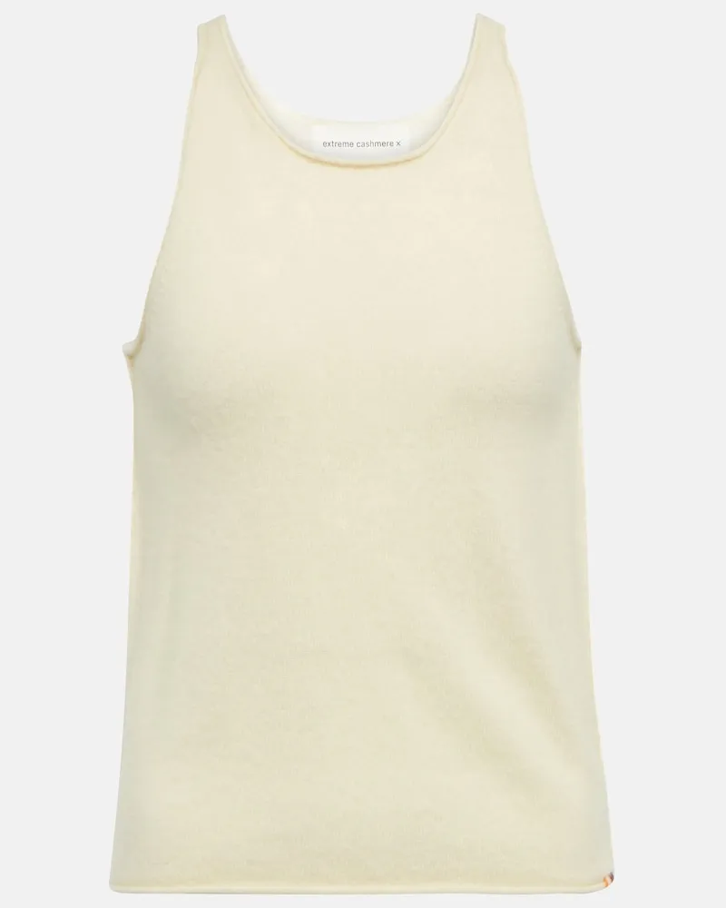 extreme cashmere Top N°221 Tank in cashmere a vogatore Beige