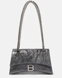 Balenciaga Borsa a spalla Crush Small in pelle Grigio