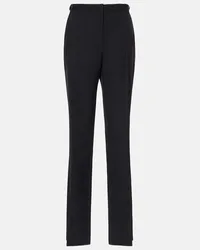 The Row Pantaloni regular Jesse in lana Nero