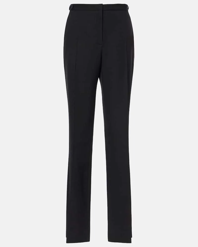 The Row Pantaloni regular Jesse in lana Nero