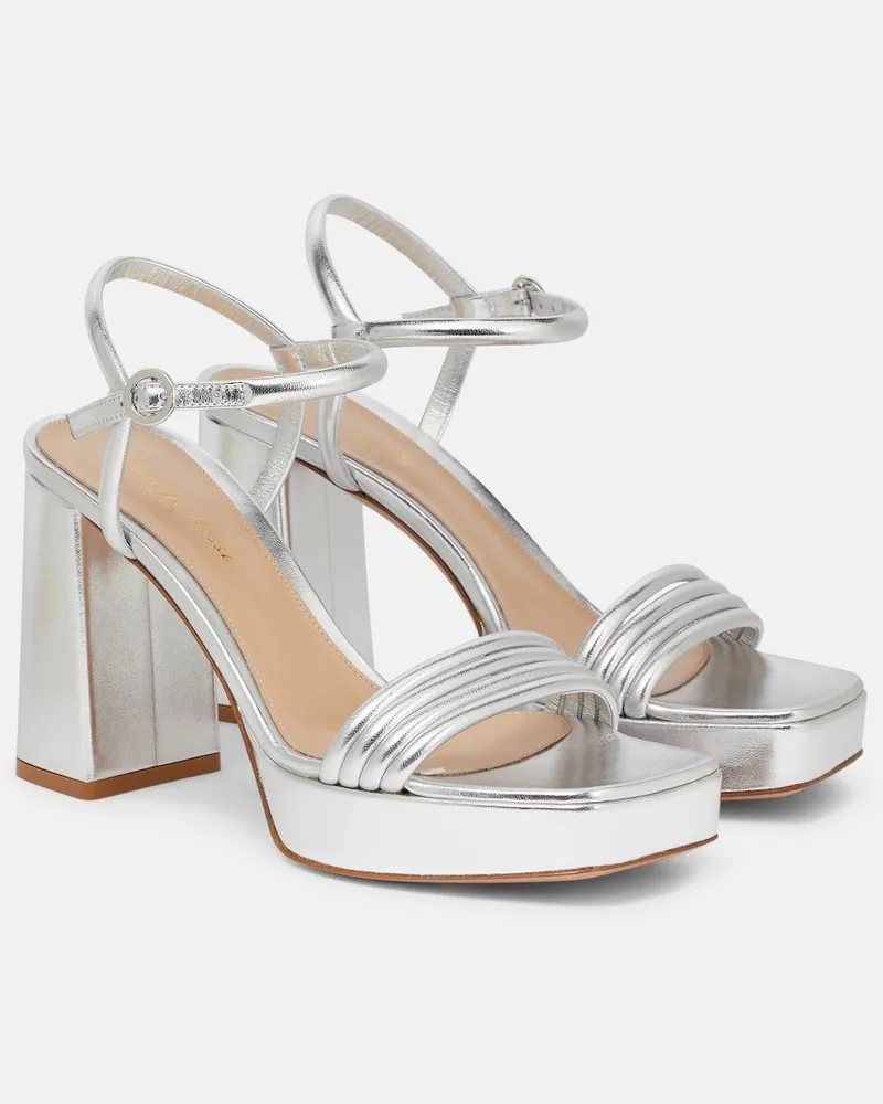 Gianvito Rossi Sandali Lena in pelle Argento