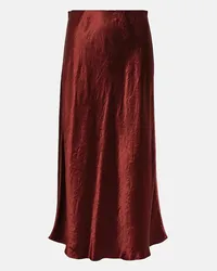 Max Mara Leisure - Gonna midi Alessio in raso Rosso