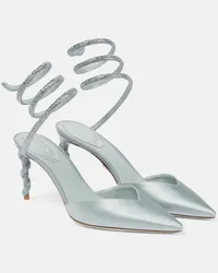 René Caovilla Pumps Cleo in raso con cristalli Grigio