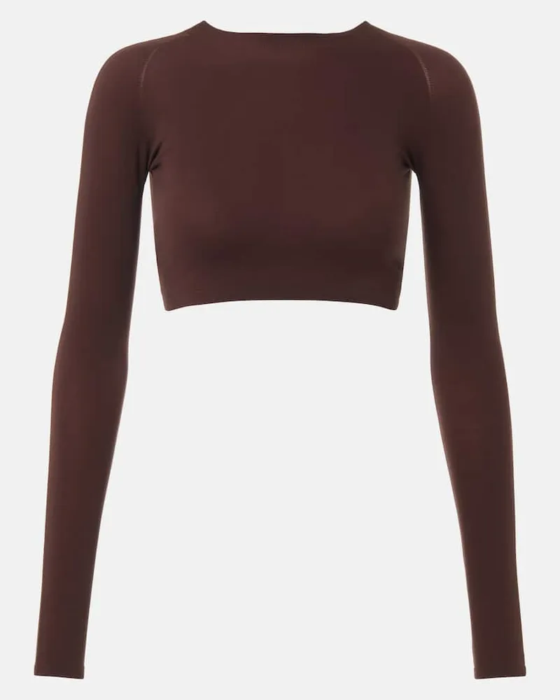 Alaïa AlaÃ¯a Top cropped Marrone