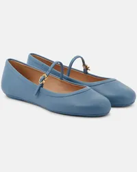 Gianvito Rossi Ballerine Mary Jane Carla in pelle Blu