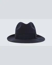 Borsalino Fedora in feltro di lana Blu