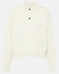 Brunello Cucinelli Polo in misto cotone Bianco