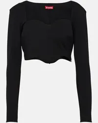 STAUD Top cropped Corde Nero