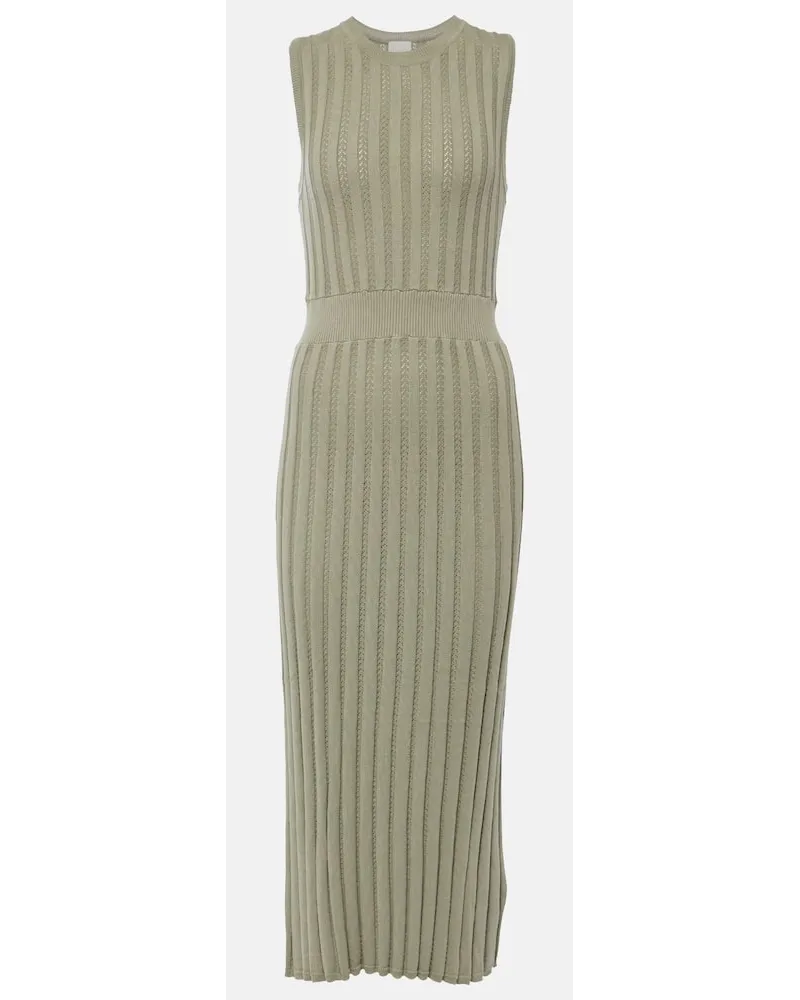 Varley Abito midi Florian in cotone Verde