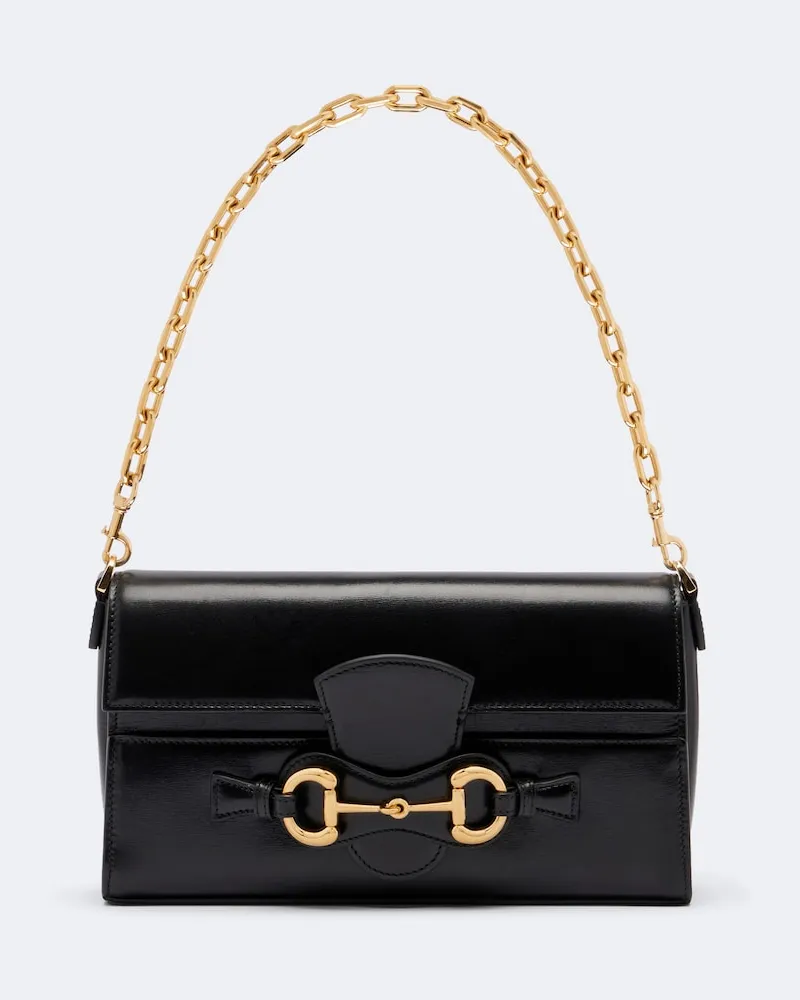 Gucci Borsa a spalla Ristretto Medium in pelle Nero