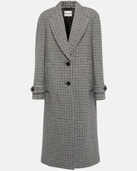 Miu Miu Cappotto monopetto in lana vergine Grigio