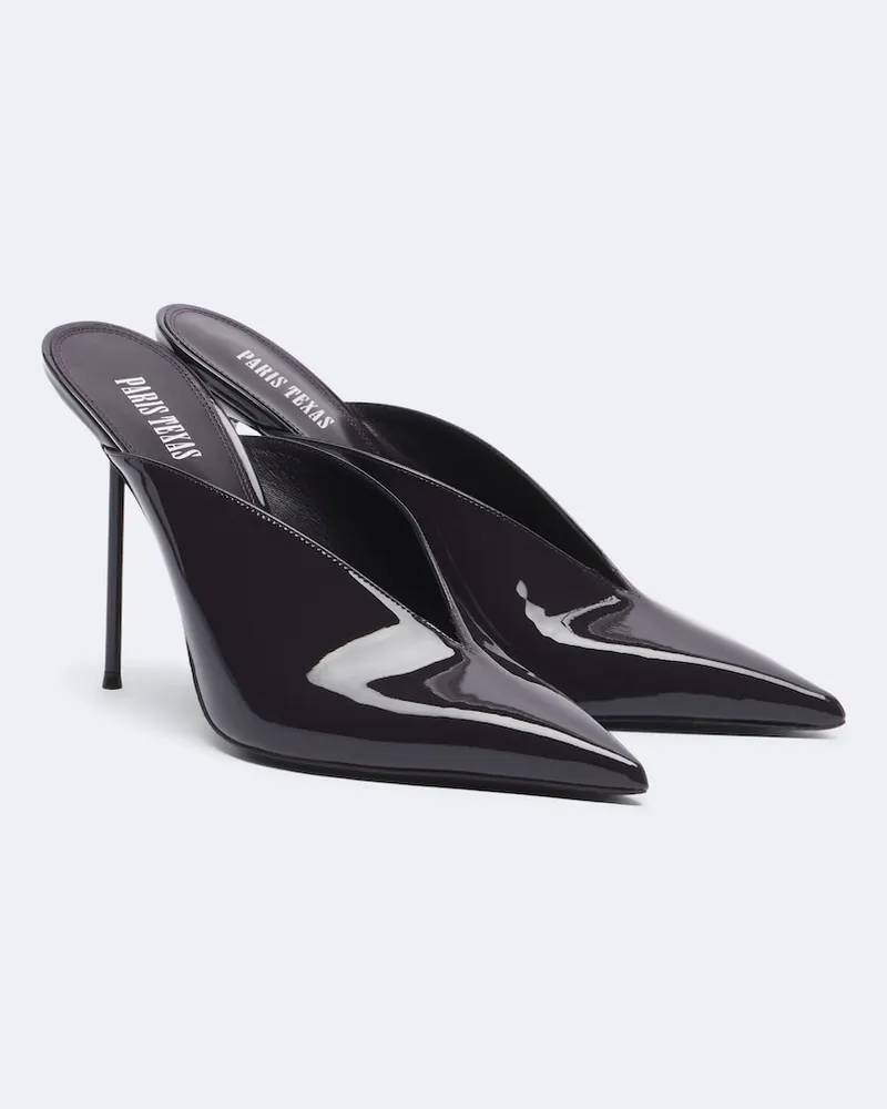 Paris Texas Mules Lidia in vernice Viola