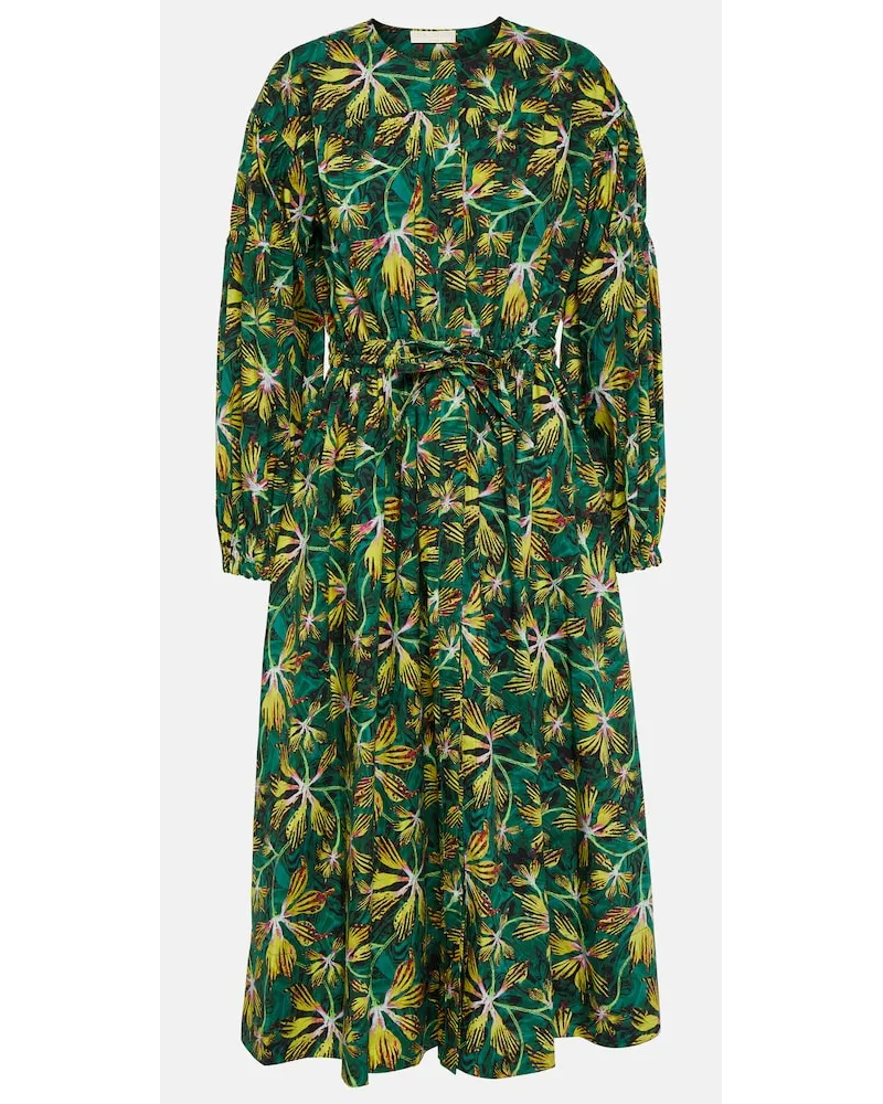 Ulla Johnson Abito midi Adalie in popeline di cotone Multicolore