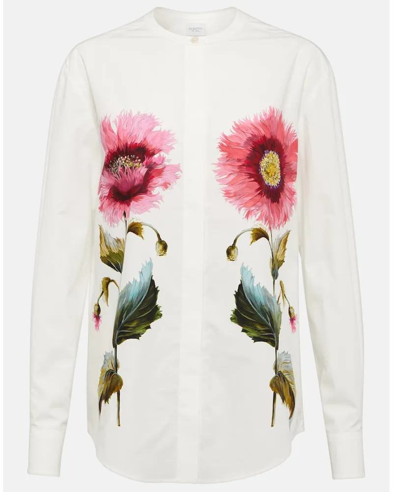 Giambattista Valli Blusa in cotone con stampa Bianco