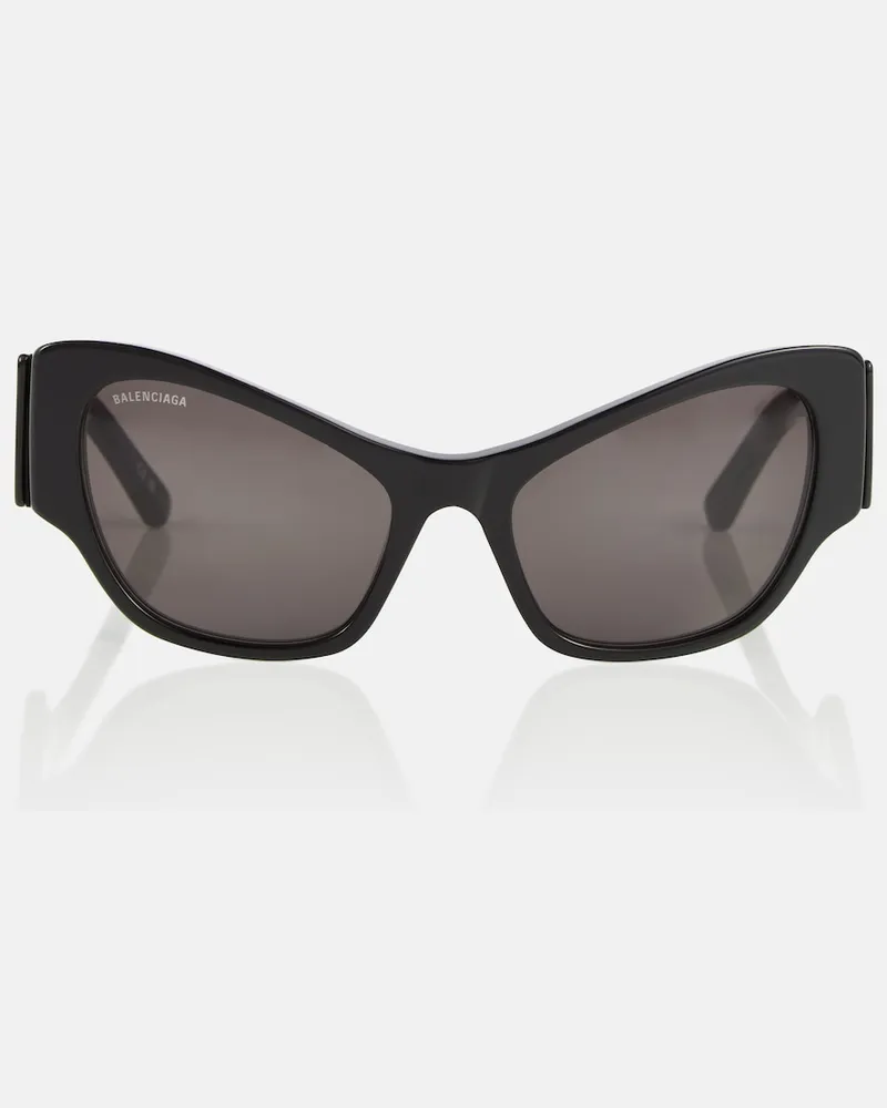 Balenciaga Occhiali da sole rettangolari in acetato Nero