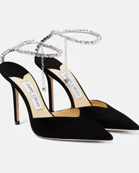 Jimmy Choo Pumps Saeda 100 in suede Nero