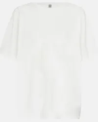 Totême T-shirt oversize in cotone Bianco