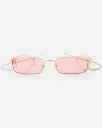 Gucci Occhiali da sole rettangolari Cut Out Rosa