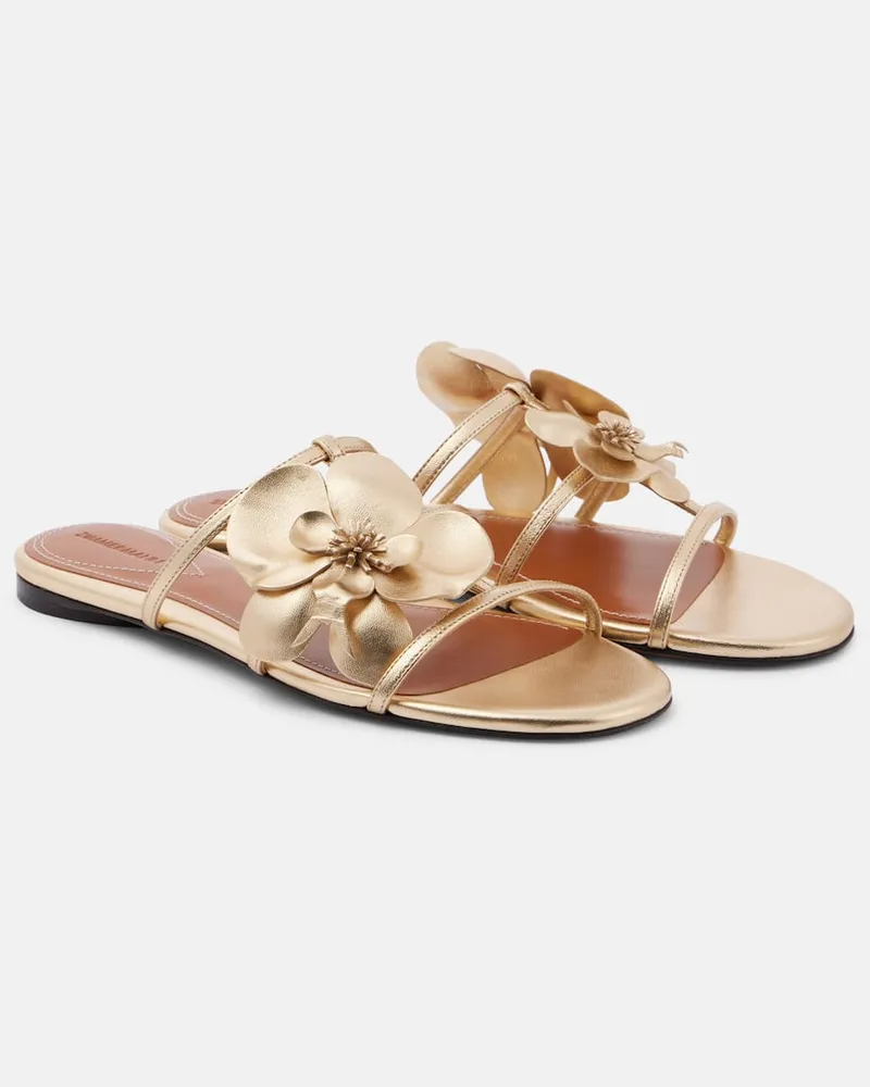 Zimmermann Sandali Orchid in pelle metallizzata Oro