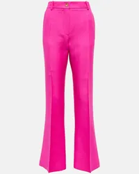 Valentino Garavani Pantaloni flared in lana e seta Rosa