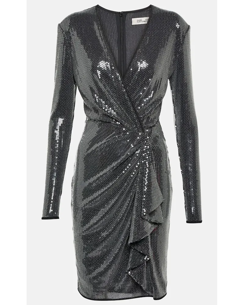 Diane von Furstenberg Miniabito Lexa con paillettes Grigio