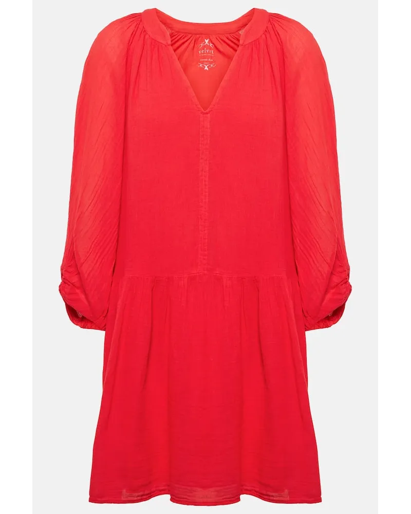 Velvet Miniabito Sloan in cotone Rosso