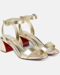 Christian Louboutin Sandali Miss Sabina 55 metallizzati Argento