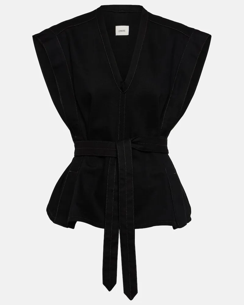 Christophe Lemaire Top di jeans Chasuble Nero