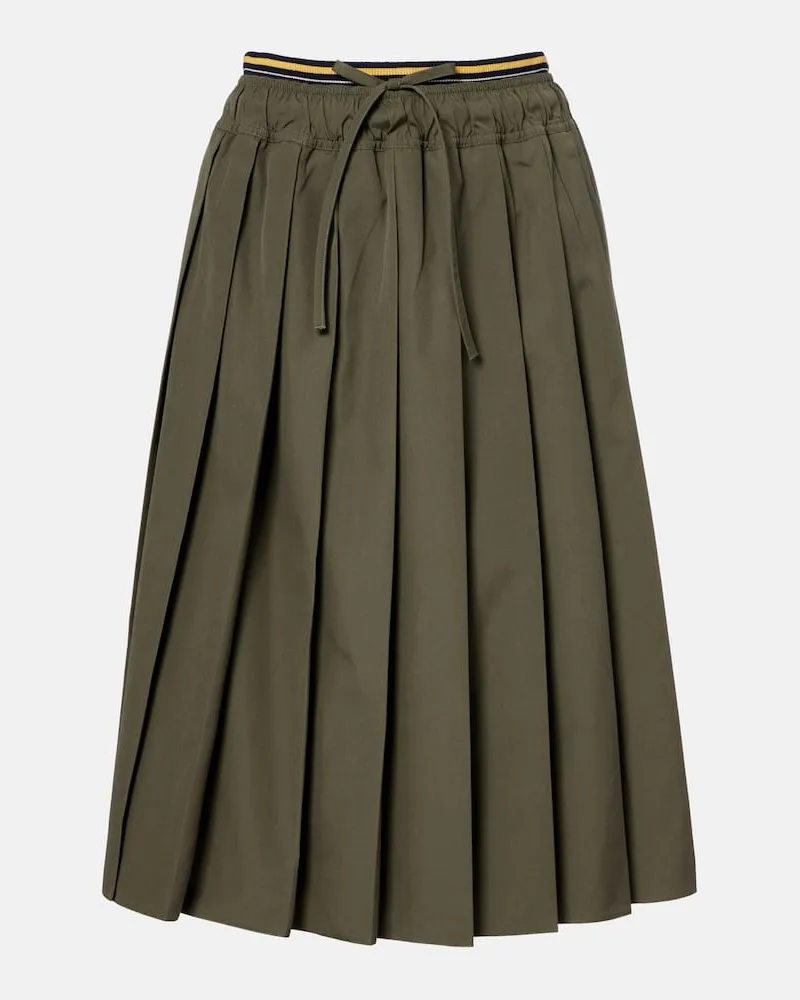 Prada Gonna midi in popeline Verde