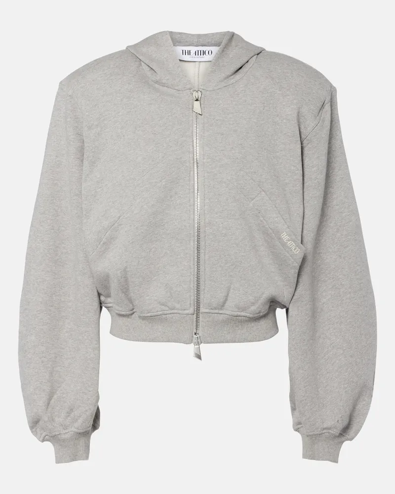 ATTICO Felpa in cotone con cappuccio Grigio