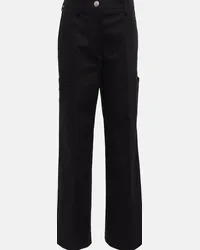 Prada Pantaloni cargo in gabardine di cotone Nero