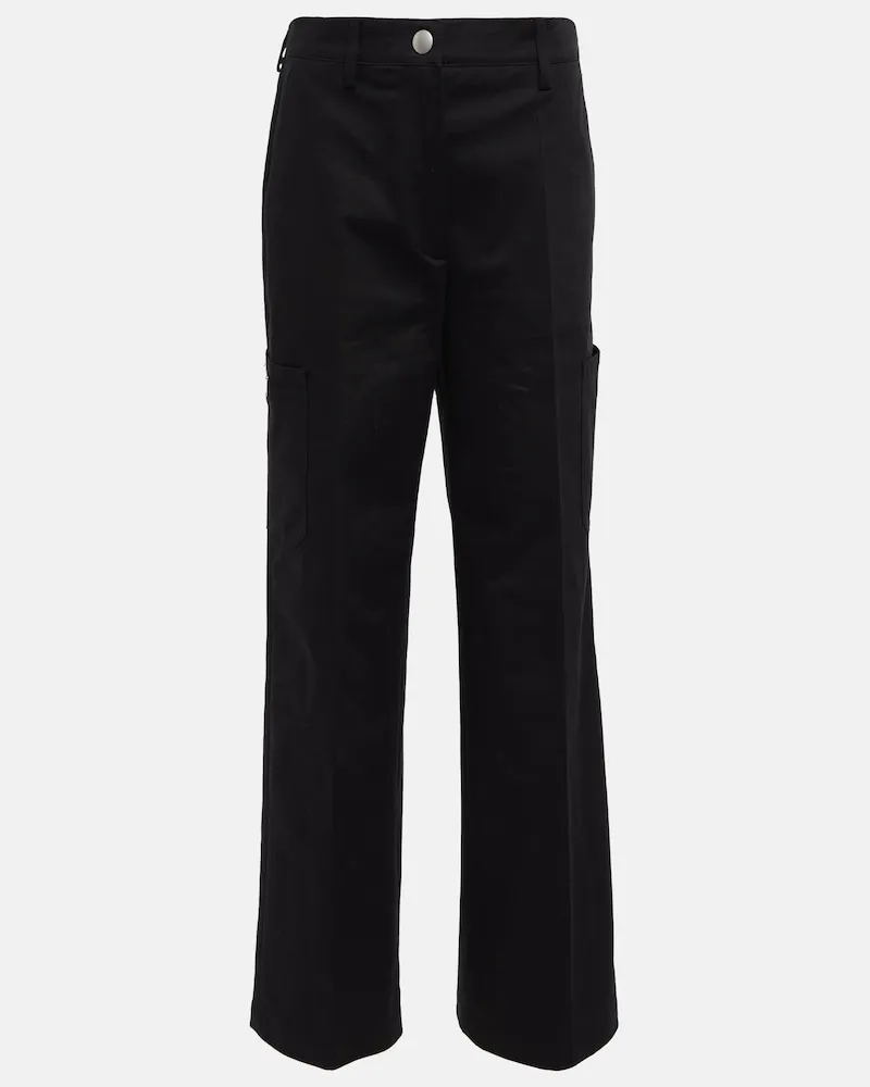Prada Pantaloni cargo in gabardine di cotone Nero