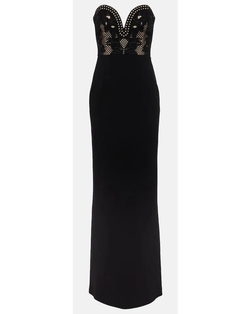 Rebecca Vallance Abito lungo bustier Alisa in pizzo Nero