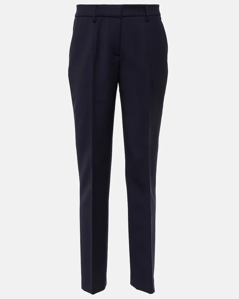 Gabriela Hearst Pantaloni in lana a vita alta Blu