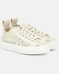 Chloé Chloé Sneakers Lauren in pizzo Beige