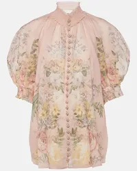 Zimmermann Blusa Waverly con stampa floreale Rosa