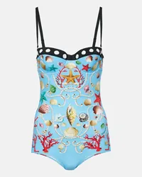 Dolce & Gabbana Costume intero Capri con stampa Multicolore