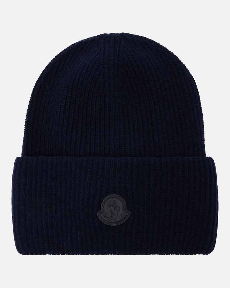 Moncler Berretto in lana e cashmere Blu
