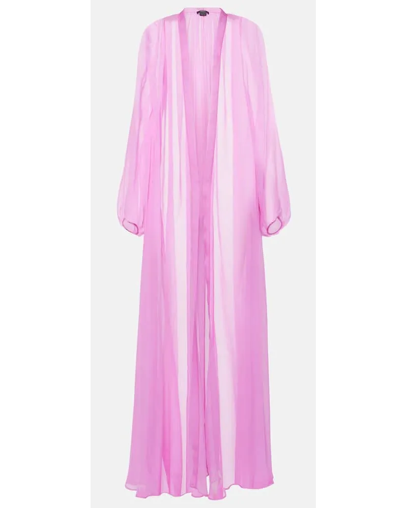 Max Mara Soprabito Medicea in chiffon di seta Rosa