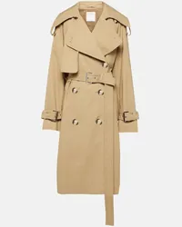 SPORTMAX Trench Ricamo in cotone Beige