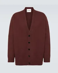 Jil Sander Cardigan in lana Marrone