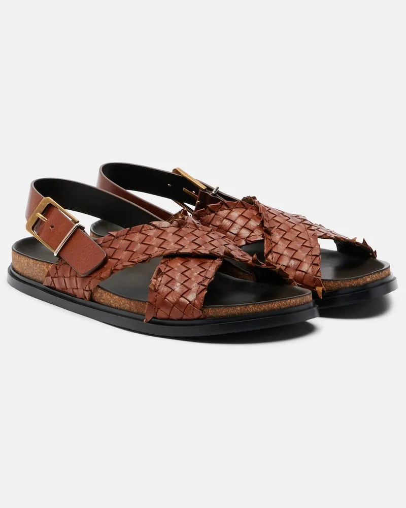 The Row Sandali slingback Buckle in pelle Marrone