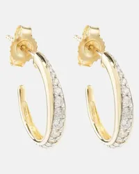 Stone & Strand Orecchini a cerchio Twist in oro giallo 10kt con diamanti Oro