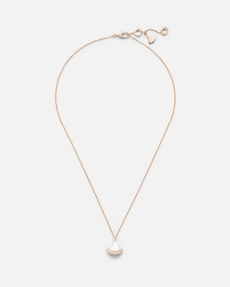 Bulgari Collana Diva's Dream in oro rosa 18kt con madreperla e diamanti Oro