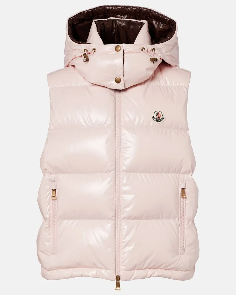 Moncler Gilet Niverolle in piuma Rosa