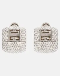 Givenchy Orecchini decorati con cristalli 4G Argento