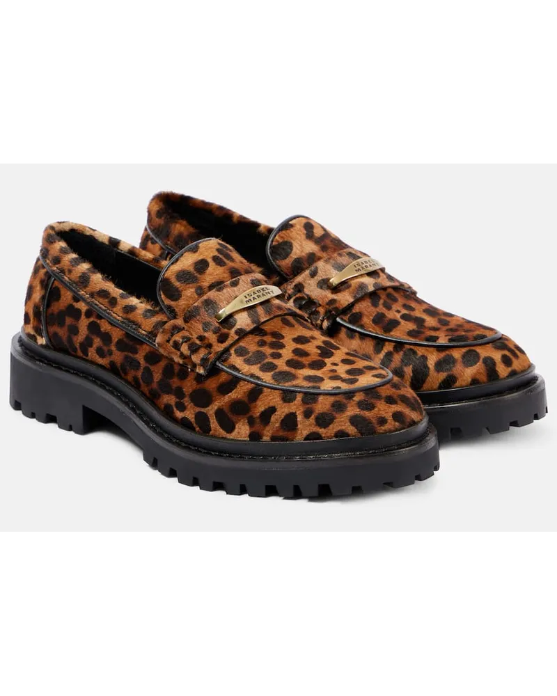 Isabel Marant Mocassini Frezza in cavallino Multicolore
