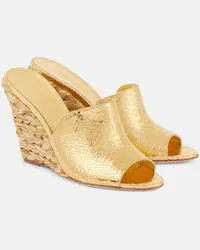 Paris Texas Espadrillas Deia 100 con zeppa Oro