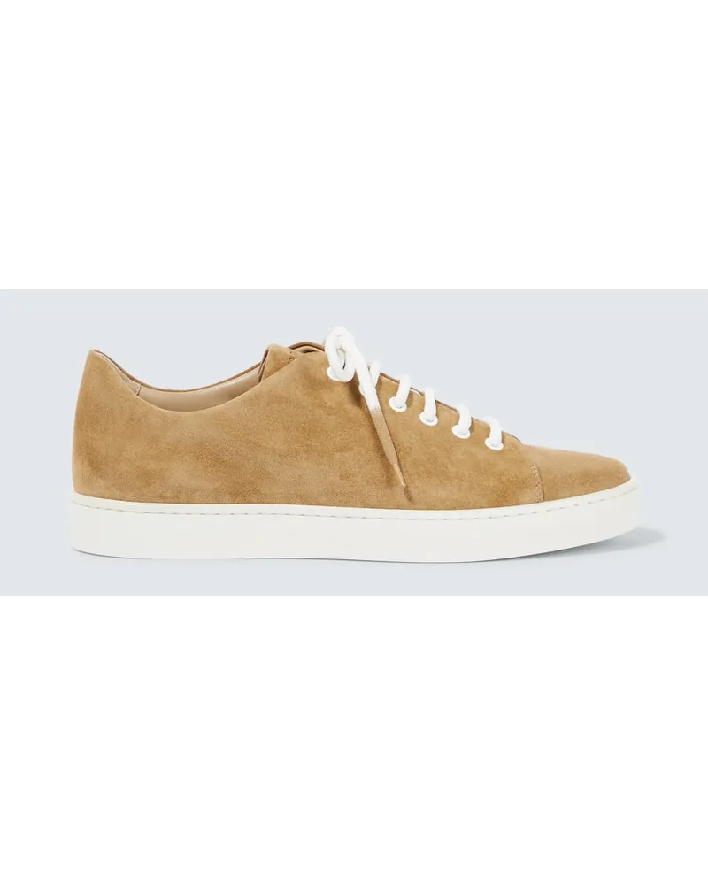 Manolo Blahnik Sneakers Semanado in suede Bianco